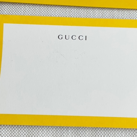Gucci  LOGO brown small gift bag and Yellow and Black Envelope Set - Picture 7 of 13
